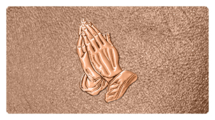 DSC700 516 CP SH BZ Copper Praying Hands Shimmer Bronze Background
